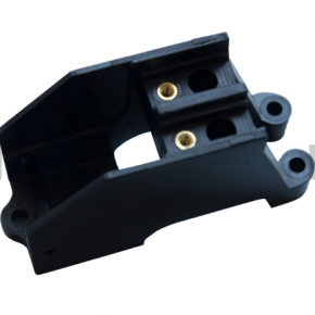 Black PA6+Brass insert plastic injection parts